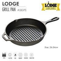 Chảo gang nướng Lodge có rãnh tròn 26 cm L8GP3