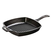 Chảo gang nướng Lodge vuông 26.67cm Square Cast Iron Grill Pan