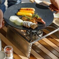 Chảo Gang Nướng Thịt BBQ Hàn Quốc Size 34Cm, Chảo Nướng Đá Không Dầu Chống Dính Chất Liệu Cao Cấp Dùng Cho Mọi Loại Bếp
