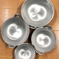 Chảo gang sâu đúc nguyên khối đã gia công sáng bóng chống dính tự nhiên nhiều kích cỡ