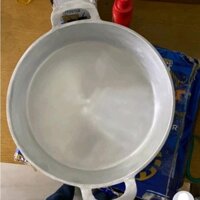 Chảo gang trắng đúc nguyên khối đáy bằng - Gia Dụng Giá Rẻ
