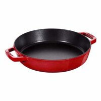 Chảo hai quai Staub màu đỏ cherry 33cm (B)