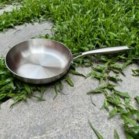 Chảo Inox 18/10 Size 22-24-28Cm Chảo Rán Chiên Xào Đáy Liền Dùng Mọi Loại Bếp