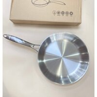 Chảo Inox 3 Lớp Liền Khối Dùng Tất Cả Bếp, Chảo Chiên Rán 28cm Oyatton OYT39