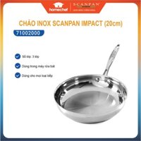 Chảo inox 304 cao cấp Scanpan Impact 20cm 71002000, đáy 3 lớp, dùng bếp từ, máy rửa bát | Hàng chính hãng