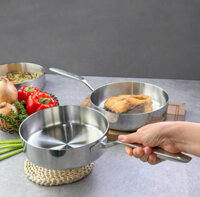 Chảo inox 316 liền khối 5-ply Premium Kaiyo 20cm KSP-3833