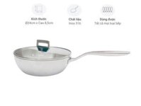Chảo inox 5 lớp liền thân Kaiyo KIW-3819 24cm tại Đà Nẵng