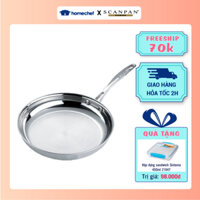 Chảo inox cao cấp Scanpan Fusion 28cm 74002800, đúc liền thân đáy 5 lớp, dùng bếp từ, an toàn máy rửa bát