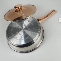 Chảo inox chống dính 24cm đáy từ có nắp
