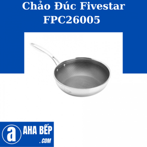 Chảo inox chống dính đáy từ 26 cm Fivestar Blackcube FPC26005