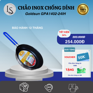 Chảo inox chống dính Goldsun GPA1402-24IH