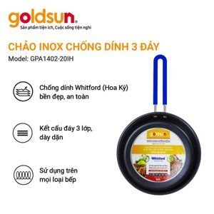 Chảo inox chống dính Goldsun GPA1402-20IH