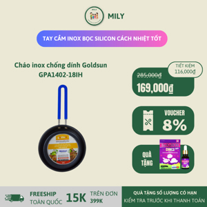 Chảo inox chống dính Goldsun GPA1402-18IH