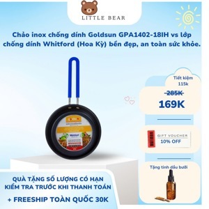 Chảo inox chống dính Goldsun GPA1402-18IH