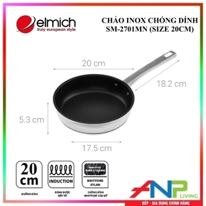 Chảo Inox chống dính Smartcook SM-2701MN size 20cm