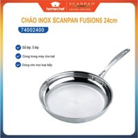 Chảo inox đáy liền nguyên khối 5 lớp Scanpan Fusion5 24cm - 74002400, dùng bếp từ, máy rửa bát | Hàng chính hãng