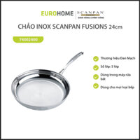 Chảo inox đáy từ Scanpan Fusion5 24cm 74002400, thiết kế 5 lớp nguyên khối, dùng cho máy rửa bát - Hàng chính hãng