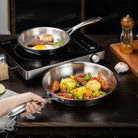 Chảo Inox Đúc Nguyên Khối OYATTAN Size 16,20,28 cm, Chảo Inox Chống Dính 3 Lớp OYATTAN, Chảo Bếp Từ