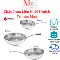 Chảo Inox Nguyên Khối Elmich Trimax EL 3737/3738/3739 Max size 20, 24, 26cm An Toàn Và Nấu Nướng Tiện Lợi