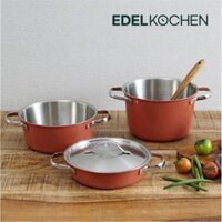 Chảo inox phủ ceramic 20 x 5cm Edelkochen_KN - Đỏ