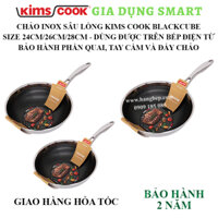 Chảo inox sâu lòng Blackcube Kims Cook BC228AW0VN / BC226AW0VN / BC224AW0VN - Đáy từ, không kén bếp