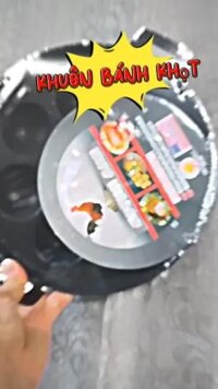 Chảo khuôn đổ bánh khọt 12 lỗ, 8 lỗ chống dính có quai cầm tiện lợi tặng kèm nắp , bánh căn, khuôn đúc bánh khọt