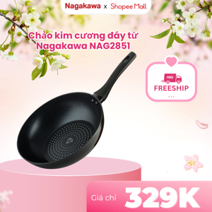 Chảo kim cương đáy từ Nagakawa NAG2851 - 28 cm