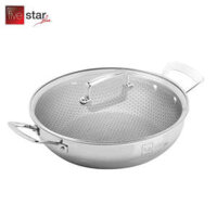 Chảo lẩu Inox 304 sâu lòng đáy liền 3 lớp Fivestar Blackcube 28cm bảo hành 5 năm
