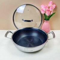 Chảo lẩu Inox 304 sâu lòng đáy liền 3 lớp Fivestar Blackcube 24/26/cm FPC26006