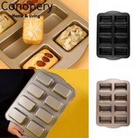 Chảo lười Mini CONOPERY, Chảo bánh mì chuối nhỏ chống dính 8 khoang, Khuôn nướng bánh hình chữ nhật bằng thép Carbon Phụ kiện nhà bếp