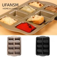 Chảo lười Mini UFASM, Chảo bánh mì chuối nhỏ chống dính hình chữ nhật, Khuôn nướng bánh 8 khoang bằng thép Carbon Phụ kiện nhà bếp