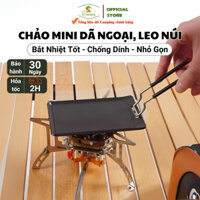 Chảo mini cắm trại dã ngoại dùng để chiên rán đồ ăn nhỏ bắt nhiệt tốt dễ vệ sinh, chảo chống dính