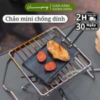 Chảo mini chống dính chuyên dùng cho cắm trại dã ngoại chiên rán đồ ăn nhỏ bắt nhiệt tốt