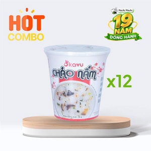 Cháo nấm Asuzac thùng 12 ly x 36g