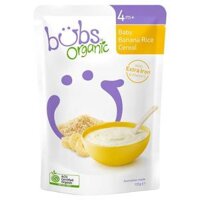 Cháo ngủ cốc Bubs Organic Baby Banana Rice Cereal 125g (4th+)