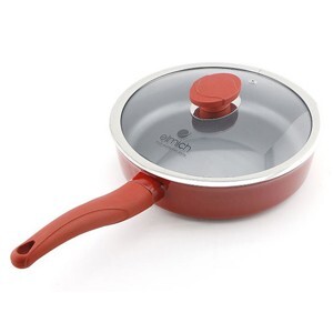 Chảo nhôm chống dính Elmich Fiore EL 0354 - có vung kính, đáy từ size 28cm