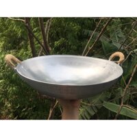 Chảo Nhôm Rang Cơm, chiên rán, xào - 2 quai gò tay, hàng chất lượng , đáy tròn bếp gas. ý