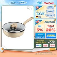 Chảo nồi có nắp chống dính đa năng Tefal One Pick Pot Pan 3 trong 1 - 22cm - Hàng chính hãng - Vàng nhạt