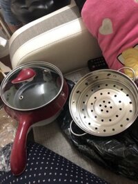 Chảo nồi điện mini đa năng 2 tầng