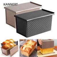 Chảo nướng bánh mì KANNERT, chống dính có nắp Chảo bánh mì Pullman, Khuôn nướng bánh mì nướng Hình chữ nhật Hộp bánh mì nướng sóng