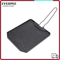 Chảo nướng BBQ EYEHPEE, Chảo chiên chống dính bằng hợp kim nhôm di động, Gấp vuông Dễ dàng làm sạch Chảo nấu ăn dã ngoại Cắm trại ngoài trời