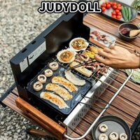Chảo nướng BBQ JUDYDOLL, Chảo chiên chống dính bằng hợp kim nhôm Dễ dàng làm sạch, Chảo nấu ăn dã ngoại gấp di động vuông Cắm trại ngoài trời