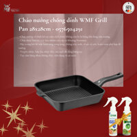 Chảo nướng chống dính WMF Grill Pan 28x28cm chất liệu nhôm cao cấp giữ nhiệt tối ưu - 576504291