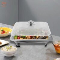 Chảo nướng có nắp giữ ấm thực phẩm Buffet giữ thực phẩm hình chữ nhật