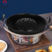 Chảo nướng dã ngoại Thái RGFV, Đĩa nướng ngoài trời di động 30 / 35cm, Khay nướng thịt nướng đa chức năng có thể tái sử dụng chống gỉ chuyên nghiệp Rau củ