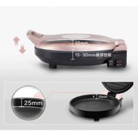 Chảo nướng điện 2 mặt thiết kế gập làm nóng 2 mặt