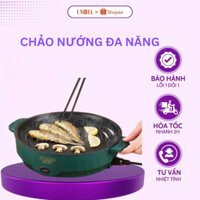 Chảo Nướng Điện Chống Dính Đa Năng, Bếp Nướng Điện Mini Size 26cm Công Suất Lớn, Vệ Sinh Dễ Dàng