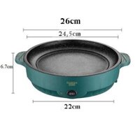 Chảo Nướng Điện Mini, Bếp Nướng Điện, Nướng Thịt BBQ Hàn Quốc