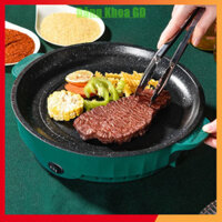 Chảo Nướng Điện Xanh 26cm Nướng Nhanh Không Khói Tiết Kiệm Điện - Nemstore