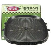 Chảo nướng thịt hàn quốc vuông 32cm có lỗ thoát dầu mỡ ở giữa - Dùng trên bếp ga mini tiện lợi